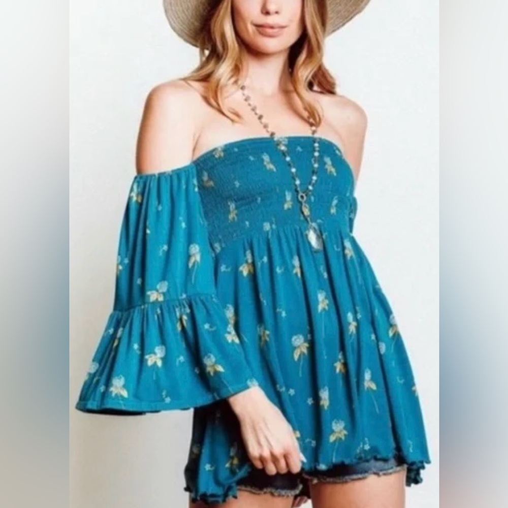 NWT Free People Lana Off Shoulder Tunic Top Size Small